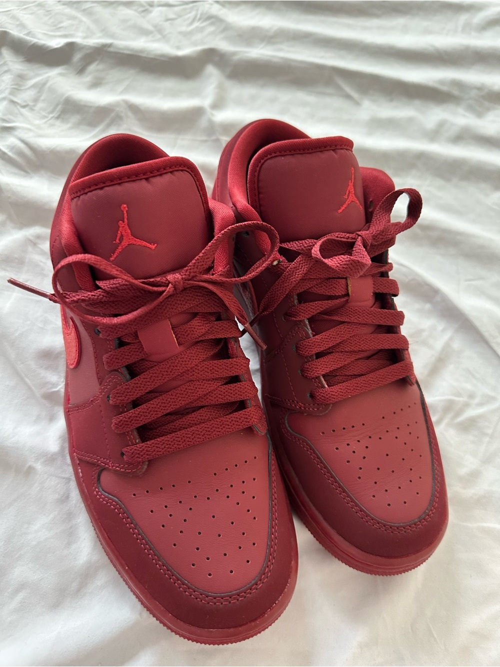 Nike Air Jordan Low Top Sneakers in All-Red